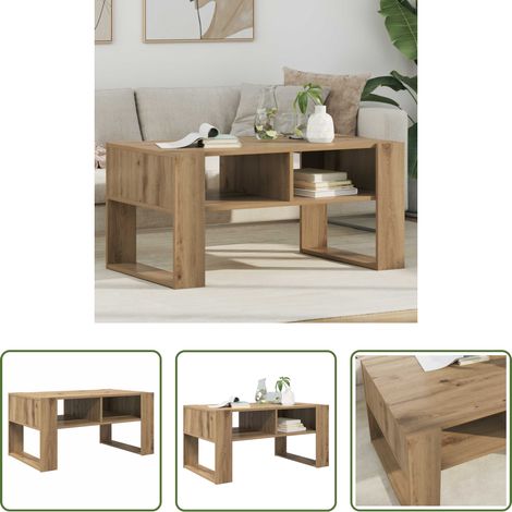 Wohnzimmer - Couchtisch Artisan-Eiche 92 x 53 x 45 cm Holzwerkstoff (1/5)