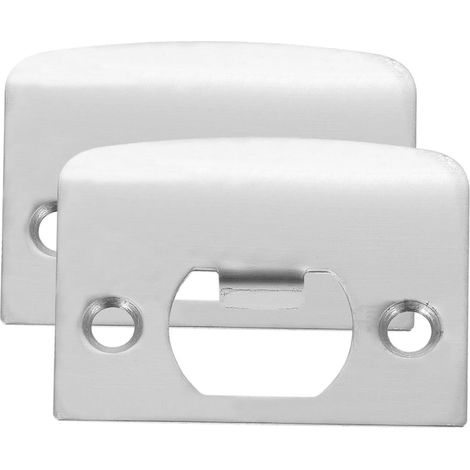 Plaque de Renfort de Porte sans Déformation en Acier Inoxydable Argenté 1,5 Pouces 2pcs Cache Trous et Perçages pour Portes Battantes Intérieures et Extérieures (1/5)