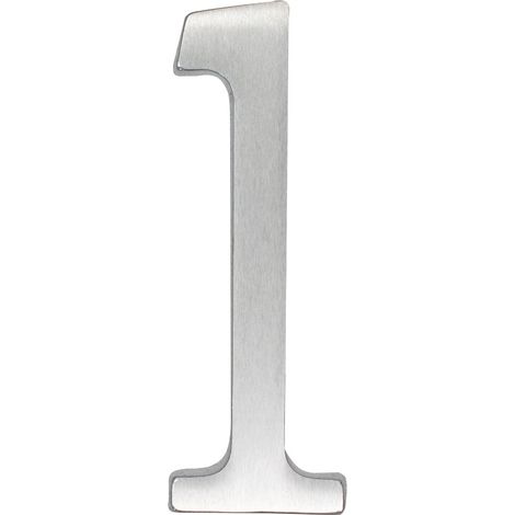 Novap – Numéro de porte en laiton finition alu brossé 100mm – Fixation par vis – 4008011 (1/3)