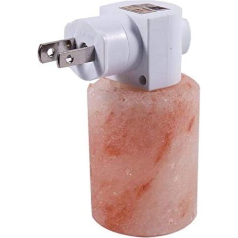 dfff Luz nocturna portátil mini lámpara de cristal natural tallada a mano luz nocturna (forma de cilindro) luz LED