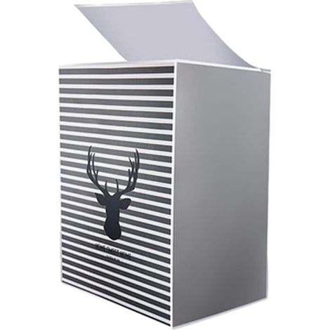 Funda para lavadora y secadora, compatible con la mayoría de lavadoras y secadoras de carga superior, 56 x 54 x 86 cm, estampado de ciervos a rayas. (1/5)