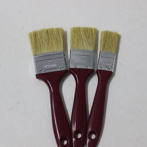 Lot de 3 pinceaux à peindre tailles variées, brosses à peinture polyvalentes pour travaux de peinture, nettoyage et dépoussiérage, outils de bricolage (1/4)