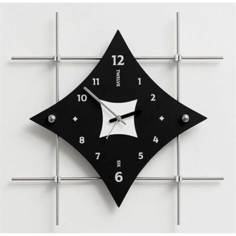 Bedroom Modern Table Clock, 16" Creative Geometry Acrylic Stereo Wall Clock, Placed/Wall Mounted, for Living Room/Desk Table Decor/Art Gift/Wall Decor(Black) (1/5)