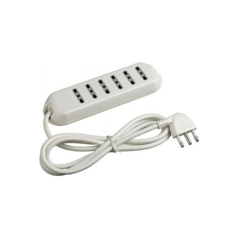 Multiprise 6 Prises Blanc