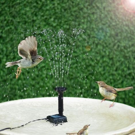 Solarpumpe mit neigbarem Ständer, schwimmende Solarwasserpumpe mit 7 bürstenlosen Tauchdüsen für Vogeltränken, Aquarien, Teiche und Gärten H679