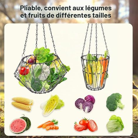 Chicken Feeders, Hanging Poultry Food Dispensers for Fruit, Vegetable, Foldable Food Basket for Duck, Goose, Bird, Rabbits (1/4)