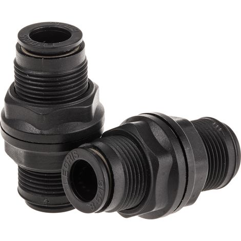 Adaptateur de traversée de cloison Legris 3116 vers Enfichable, 8 mm Enfichable, 8 mm ( Prix pour Paquet de 5 )