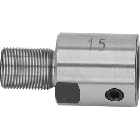 Connecteur de mandrin de tour et adaptateur de fraiseuse en acier inoxydable traité thermiquement de haute précision M14x1 de 15 mm. (1/5)