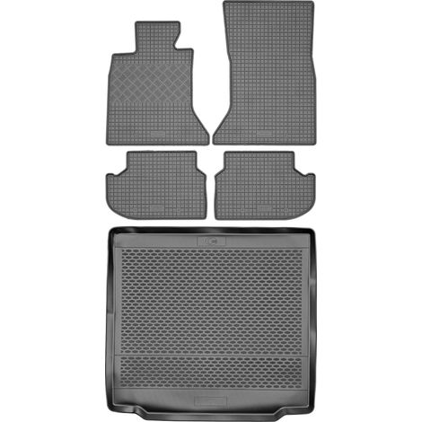 Juego de alfombrillas de goma para coche y maletero para BMW Serie 5 F11 Estate (2014-2017).