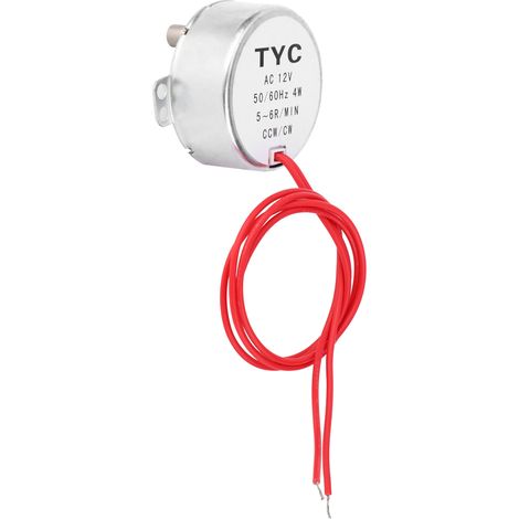Moteur synchrone TYC30 12 V CA 4 W 5-6 tr/min CCW/CW avec câble d'alimentation (1/4)