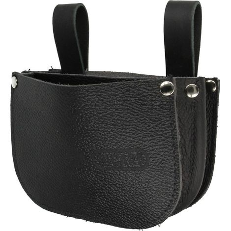 Poche pour couvreurs 2 compartiments en cuir vachette