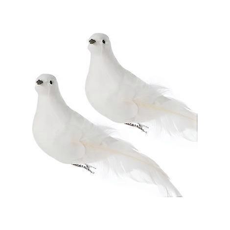 Lot de 2 fausses décorations de pigeons réalistes, accessoires de jardinage, d'artisanat et de photographie