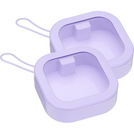 Aufbewahrungsbox für Haarbänder, 2-teilig, ideal für Reisen, perfekt zur Aufbewahrung von Haarbändern, Haarspangen und Haaraccessoires, lila (1/5)