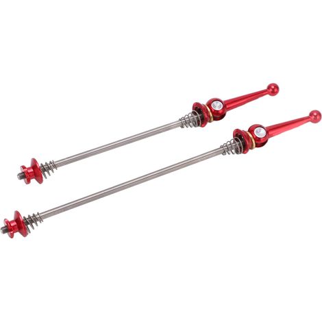Paar Schnellspannhebel für Fahrradnabe, Vorder- und Hinterachse aus Titanlegierung, rot (1/5)
