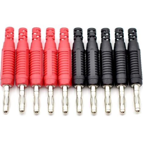 [NIEMALS VERWENDET] 10 Stücke 4mm Bananenstecker Löten DIY Bananenstecker Stecker Adapter für Multimeter Messleitungen Sonden