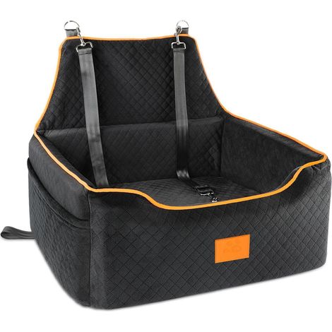 Hundesitz für Auto, Sitzerhöhung für Hunde bis 25kg, abnehmbar & waschbar, schwarz (1/5)