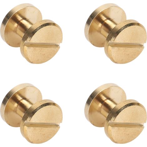 50er-Set Bindenieten, runde Flachkopf-Schlitzschrauben für Lederbuchbinderei, DIY-Bastelarbeiten und Dekorationen, 10 x 5 mm / 0,39 x 0,20 Zoll (1/5)