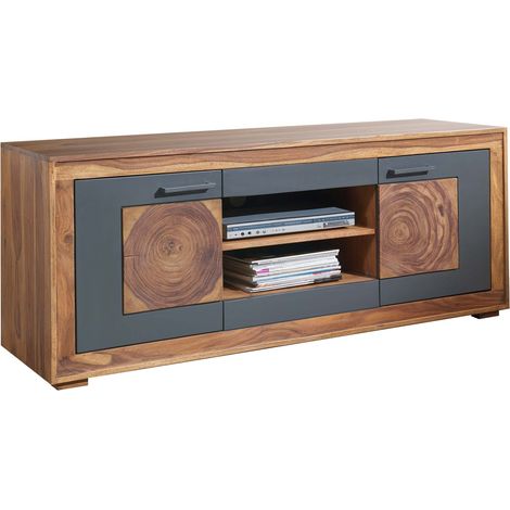 TV-Board Sheesham 150x46x62 gebeizt TURIN 02