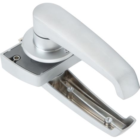 Serrure de porte de salle de bain en alliage d'aluminium pour portes de 30 à 35 mm d'épaisseur. Convient pour camping-cars, bateaux, immeubles de bureaux, appartements et entrepôts. (1/5)