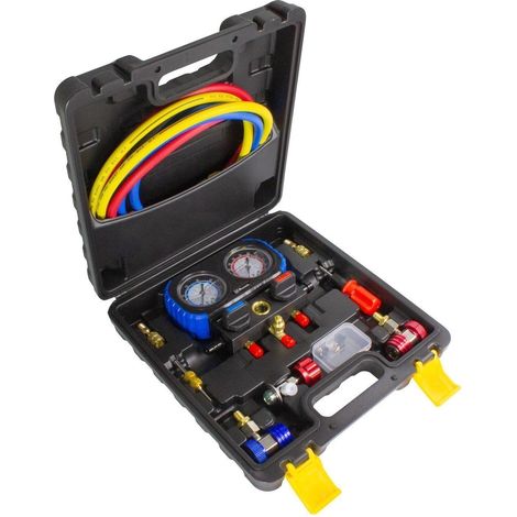 Maletin Set Manometros con glicerina  gases R22, R134a, R410, R32 (1/5)