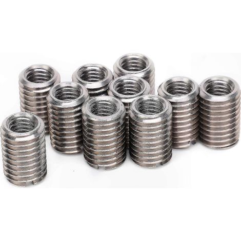 Écrou réducteur fileté en acier inoxydable M8 femelle vers M12 mâle - Lot de 10 adaptateurs de conversion, manchon de raccordement pour plomberie et réparations (1/5)