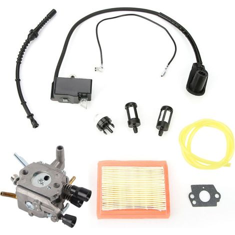 Zoternen – Carburateur pour débroussailleuse STIHL FS120 FS200 FS250 FS300 FS350 – Filtre et bobine d'allumage inclus – Remplacement performant (1/5)