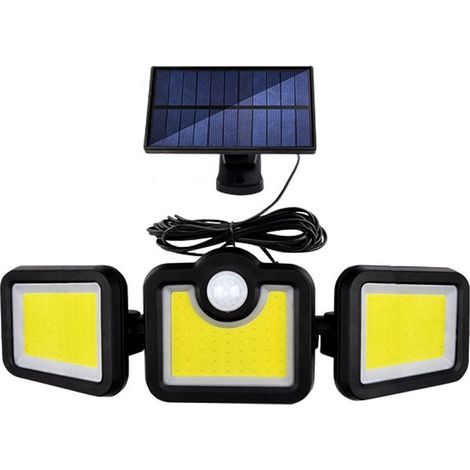 Lumière Solaire Extérieure LED Étanche avec Détecteur de Mouvement pour Jardin et Terrasse, Éclairage Sécurité Extérieur Autonome (1/5)