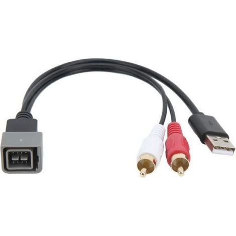 Câble de rétention USB - - Adaptateur pour Cube, Juke, Versa - Plug and Play - ABS - Noir (1/3)