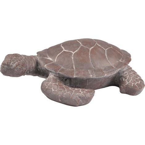 Deko Schildkröte 51cm Gartendeko Gartenfigur Teichfigur Landschildkröte Tierdeko - Braun