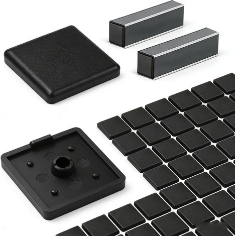 50 Embouts 30x30 mm pour profilés Aluminium, durables et protecteurs. (1/5)