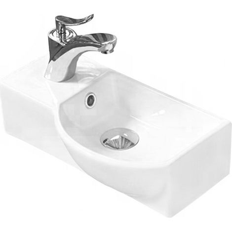 Mexen Hugo Aufsatzwaschtisch rechts 40 x 22 cm, Weiß - 21254000R (1/2)