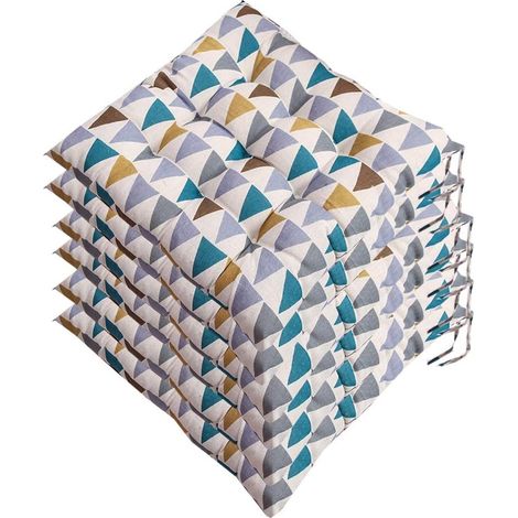 Juego de 6 cojines para sillas de 40x40 cm, cojines decorativos, almohadillas para sillas, ZQKLA (1/5)