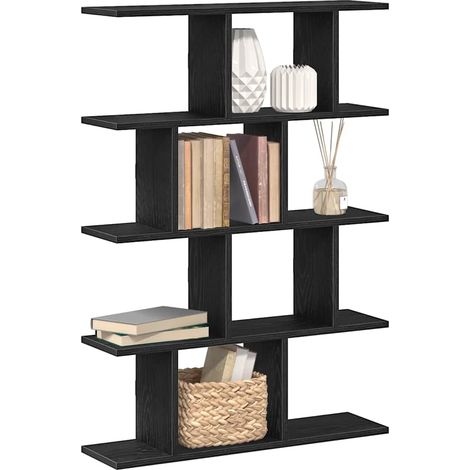 Würfelregal 12 Fächer Schwarz Holzwerkstoff