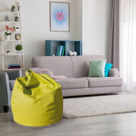 Dmora Puf elegante, color amarillo, Medidas 80 x 120 x 80 cm, con embalaje reforzado (1/3)