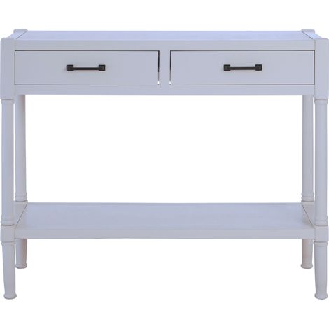 Interiors by Premier Console Table for Hallway, Pine Wood Hallway Table for Home Décor, Wood Table with 2 Drawers for Office (1/5)