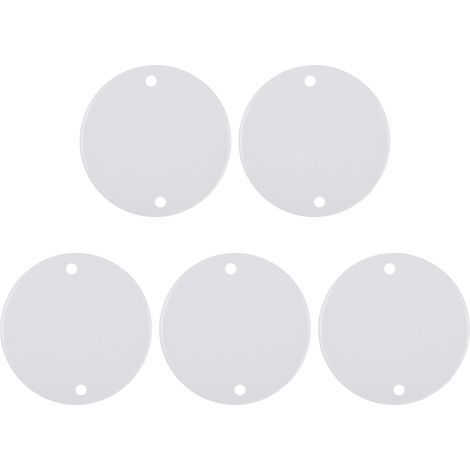 Packung mit 5 runden PVC-Anschlussdosendeckeln, 65 mm, wasserdicht, korrosionsbeständig, für Elektronik (1/5)