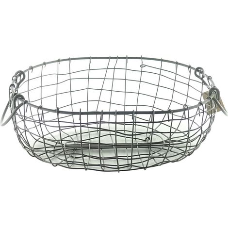 Esschert Design Ovaler Drahtkorb Braun 32 cm