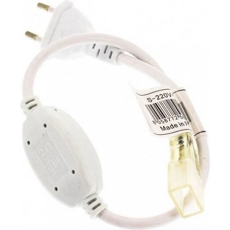TrAdE Shop Traesio - Spina Per Strisce Led Da 10 Mm 220v Presa Di Accensione Strip Led S-220v-10 - (1/2)