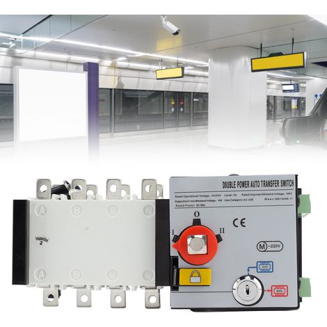 Groupe électrogène NLQ4-125/4P AC400V avec inverseur automatique double alimentation, isolé par PC, deux entrées, une sortie 125 A (1/5)