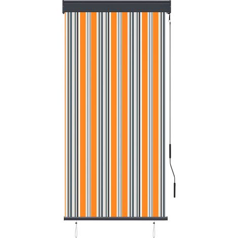 Store roulant d'extérieur 80x250 cm Jaune et bleu