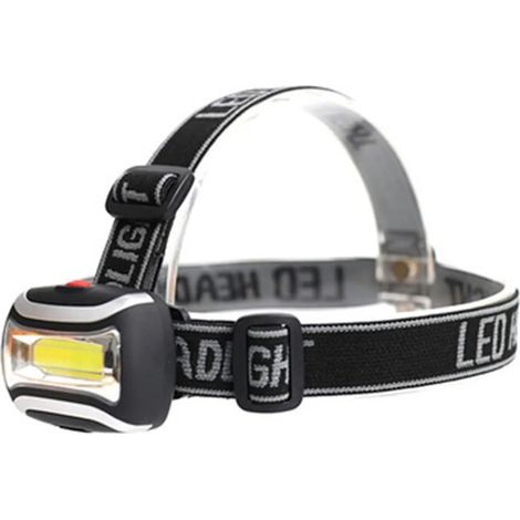 Linterna frontal LED, 3 modos, 400 lúmenes, impermeable, ligera, compacta, recargable, para exteriores, senderismo, trabajo, camping, etc.