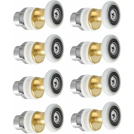 YMYNY Duschtürrolle, Schiebetürrollen, Duschkabinentürrollen, Ersatzrad für Rolle mit Raddurchmesser 27 mm, 8 Stück
