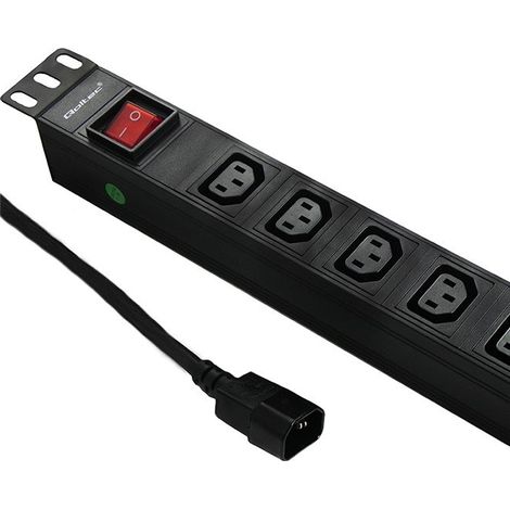 Regleta de enchufes para armario RACK de 19" 1U 10A PDU 8xIEC C13 2m