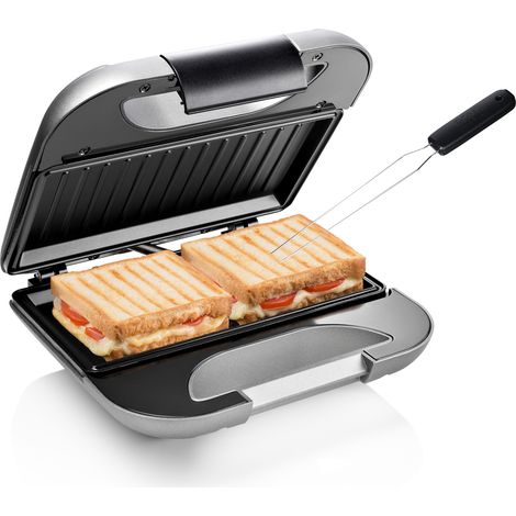 Sandwichmaker & Gabel, für 2 Sandwiches 22x12cm, 750Watt
