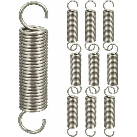 10pcs Ressort Double Crochet Ressorts de Traction,Ressorts de Compression Ressort Crochet Assortiment de Ressort,1.21145mm