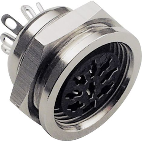TRU COMPONENTS TC-2504030 DIN-Rundsteckverbinder Buchse, Einbau Polzahl: 8  Silber 1 St.