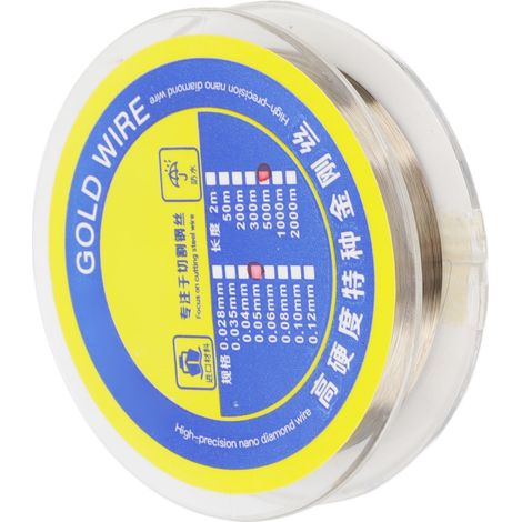Fil de séparation pour écrans LCD en acier allié au tungstène, fil de coupe incisif pour une découpe rapide et nette, 0,05 mm, 500 m (1/5)