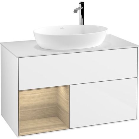 Villeroy & Boch F891PCGF Meuble sous-lavabo Finion F89 (1/2)