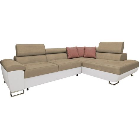 Canapé d'angle Comfivo Ruta II, Soft 017 + Uttario Velvet 2979 + Uttario Velvet 2955, Disponible, 270x202x71cm, 0 (1/5)
