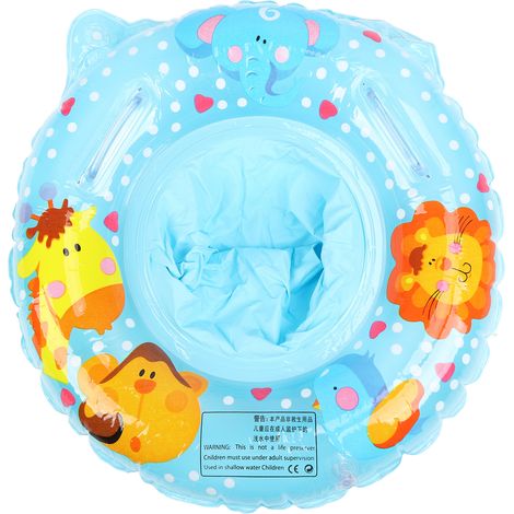 Bouée Gonflable Animaux Cartoon avec Siège pour Enfants 6‑36 Mois - Modèle Bleu (1/5)